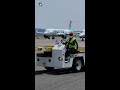 Thrilling Battle: Belt Loader Driver Races Against Airplanes - Watch Who Triumphs! #shorts