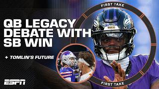 QB DEBATE 🔥 Who's LEGACY would improve the most with SB win: Allen, Jackson or Mahomes? | First Take