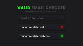 Check Email Validation with Javascript | Javascript Form Validation