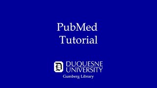 PubMed Tutorial Video