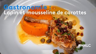 Gastronomie : lapin et mousseline de carottes