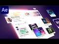 3D Floating UI Animation in After Effects - After Effects Tutorial | No Plugins