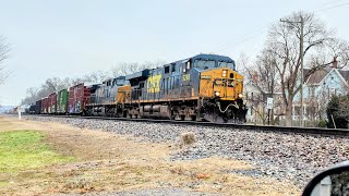 Northbound CSX mixed manifest on track one