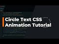 Circle Text | Tutorial | CSS/JS