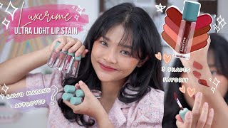 LUXCRIME ULTRA LIGHT LIP STAIN REVIEW \u0026 SWATCHES ALL SHADES, sawo matang approved?🤔 | RIRIEPRAMS