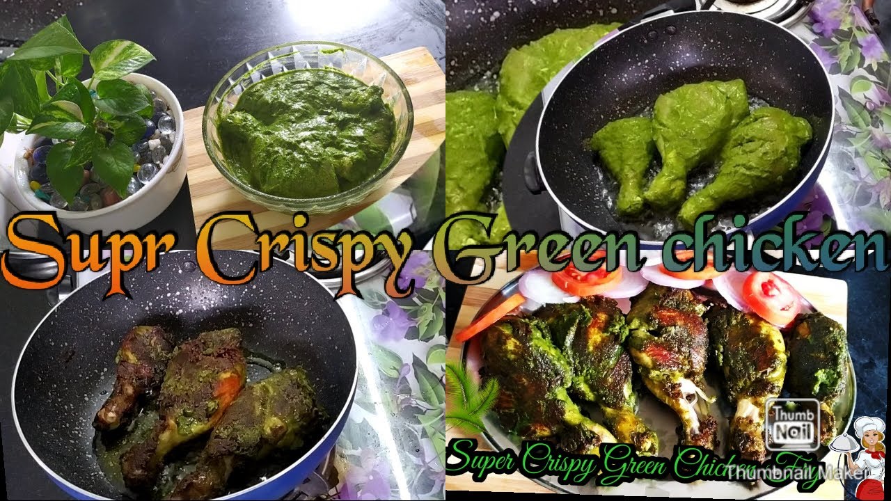 Supr Crispy Green ChickenFry/Hariyali Chicken Fry/Green Masala Chicken ...