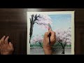 47 초급자용 아크릴칼라로 벚꽃나무 그리기 for beginners acrylic painting cherry blossom