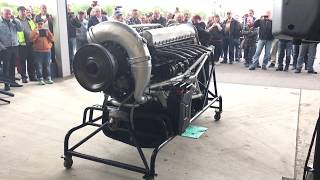 (HD) Startup of a Rolls-Royce Merlin 38 Engine (Lancaster)