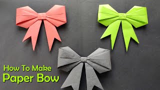 How To Make Bow Out Of Paper | Easy Paper Bow ♥︎ Paper Kawaii