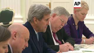 Kerry Meets With Putin Over Ukraine, Syria