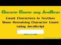 Live Character Counter using JavaScript