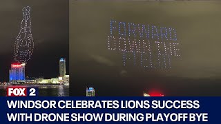 Detroit Lions drone show