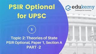 PSIR Topic 2(ii): Theories of State Paper-1, Section A (PART-2) | Edukemy for UPSC | IAS