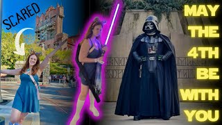 built my own lightsaber to confront Lord Vader * FIRST TIME at HollyWood Studios