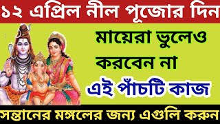 নীল পূজোর দিন মায়েরা ভুলেও করবেন না এই ৫টি কাজ নতুবা ব্রত হবে অসফল,সন্তানের মঙ্গলের জন্য এগুলি করুন