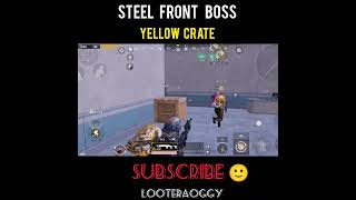 Steel Front Boss 😨!! metro royale yellow crate Free ||  yellow Crate #shorts #metroroyal