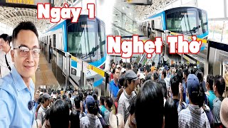 V.ỡ Tr.ận Ghẹt Thở Chen Nhau Trải Nghiệm Metro Bến Thành - Suối Tiên Miễn Phí Ngày Đầu Mở Cửa