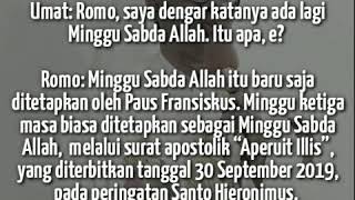 Minggu Sabda Allah.Selamat berefleksi..