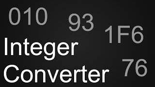 Integer Converter | C# Tutorials