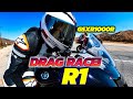 YAMAHA R1 vs SUZUKI GSXR 1000R DRAG RACE!