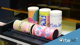 LED UV Direct Printing on Custom Round Boxes – artis 5000U