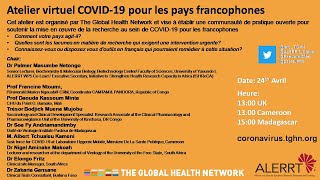 Atelier virtuel COVID-19 pour les pays francophones