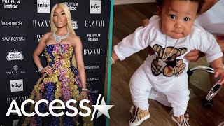 Nicki Minaj Shares Rare Video Of Son Trying To Walk