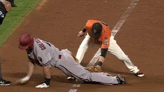 ARI@SF: Pollock scores on De Aza's fielding error