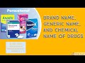 Generic name, Brand name and Chemical name of Drug |Drug Society and Human Behavior#V11