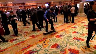 CES2013 fun: Riding the Zboard electric skateboard