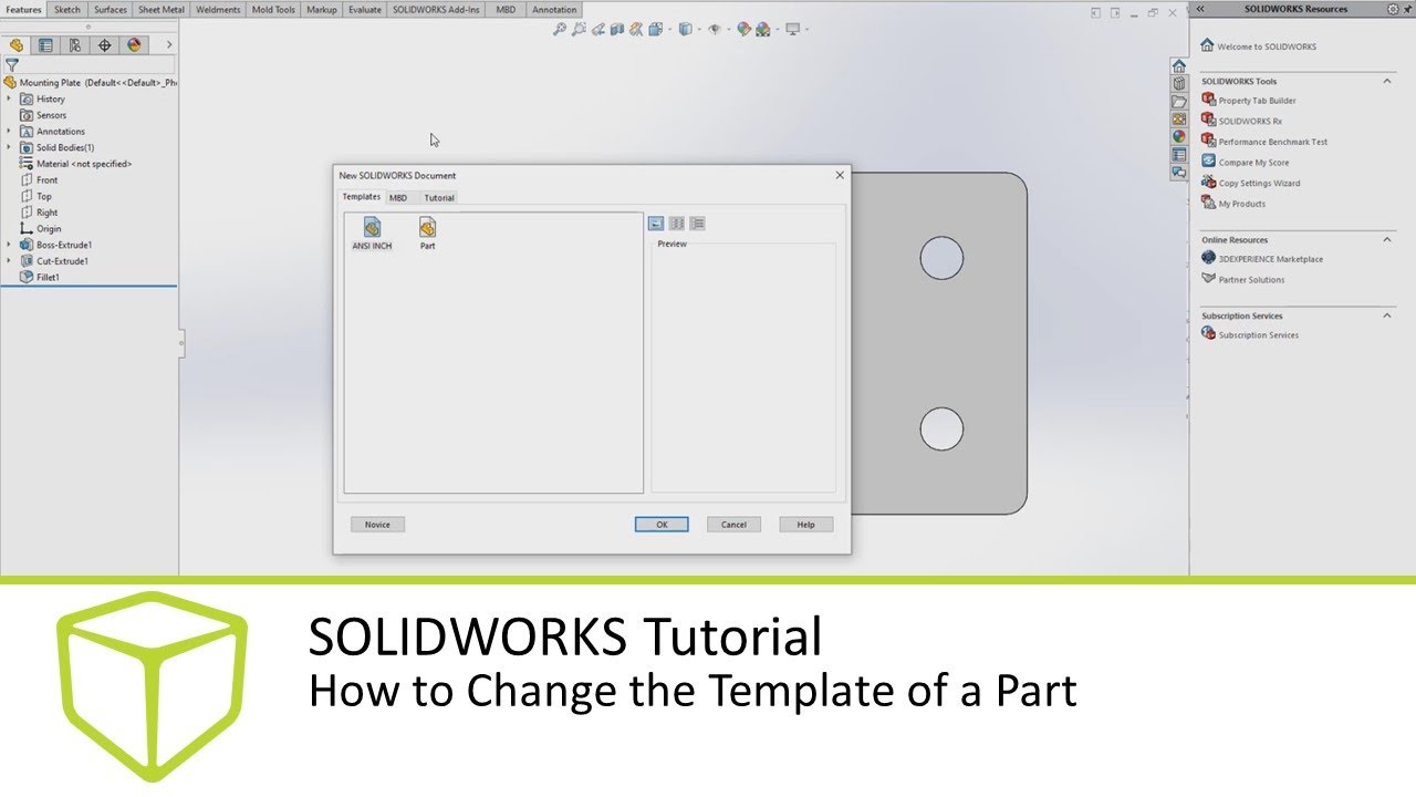Change Drawing Template Solidworks