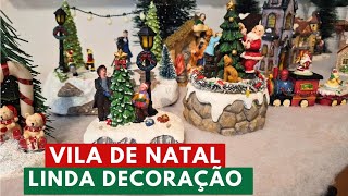 FICOU LINDA ESSA DECORAÇÃO DE NATAL!! MONTEI MINHA VILA NATALINA