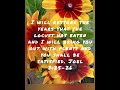 Bible verse for your memory. Joel 2:25-26