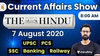 8:00 AM - Daily Current Affairs 2020 by Bhunesh Sharma | 7 August 2020 | wifistudy
