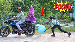 Tyre Puncture Prank With Popping Balloons Driver Reaction Popping Balloon Prank By = Comical TV