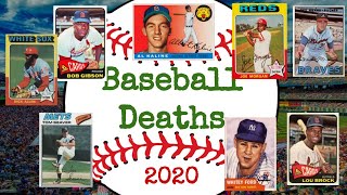 Baseball Deaths in 2020 -- Baseball Card Tribute