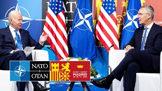 NATO Secretary General with 🇺🇸 US President Joe Biden at the NATO Summit in Madrid 🇪🇸, 29 JUN 2022