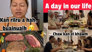 Kan rilru a buai nuaih, chaw kan ei khawm a, puar tak kan ni. Thu chung titi #adayinmylife #vlog