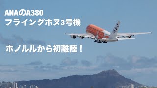 【速報】ANAの「フライングホヌ」3号機がハワイ・ホノルルの空港から初離陸！