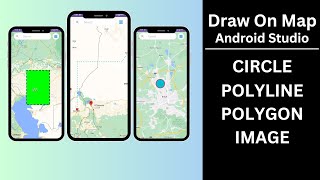 How to Draw on Google Map in Android Studio Kotlin || Circle || Lines || Polygon || Image