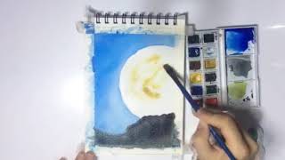 Suluboya Manzara Çalışması / Suluboya Manzara Çizimi / Watercolor Landscape