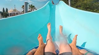 EUROPE'S BIGGEST Water Park - The Giant Slalom Water Slide at Aquapark Nessebar
