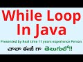 #8 Java While Loop in Telugu | Java Tutorial in Telugu | While Loop Java in Telugu | Java in Telugu