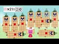 numberblocks 21 times table