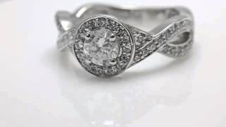 1.27 CT Round/Round F-G/SI2 Diamond Engagement Ring in 14K White Gold #D1005