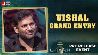 Vishal Grand Entry | CHAKRA Pre Release Event | M.S. Anandan | Yuvan Shankar Raja | J Media Factory