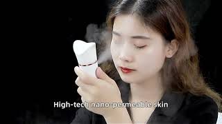 Upgrade mini facial steamer / nano face mister with skin moisture tester