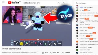 I trolled her entire LIVESTREAM in Roblox Bedwars..