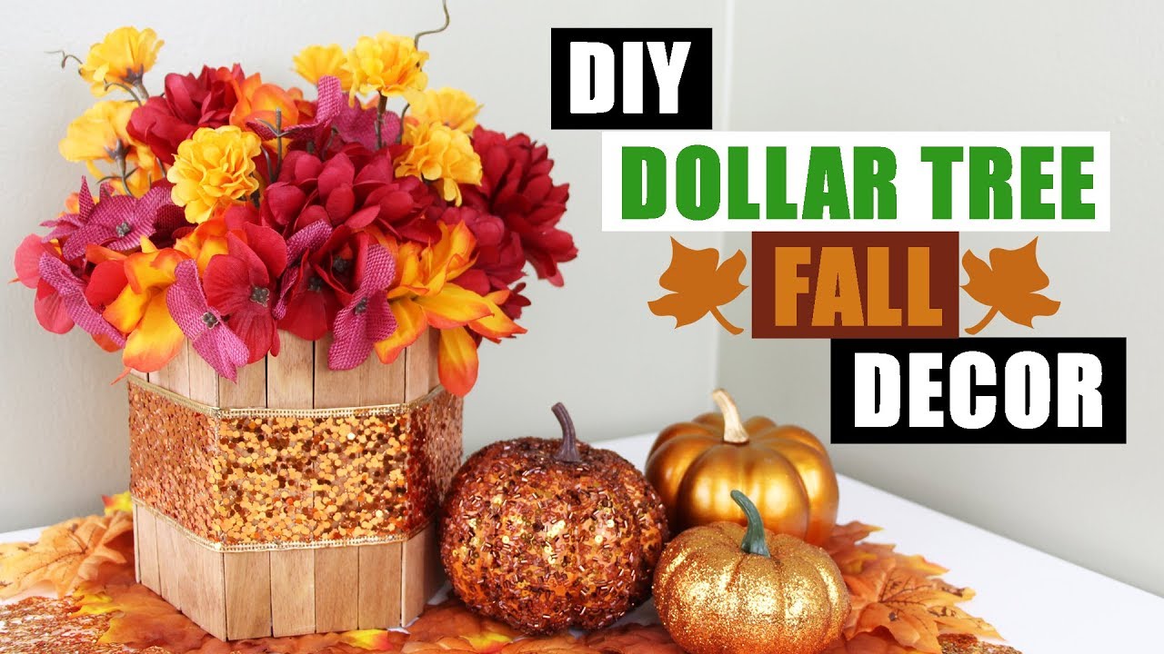 DIY DOLLAR TREE FALL FLORAL ARRANGEMENT Dollar Store DIY Fall Home ...