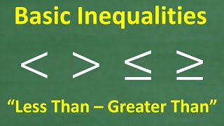 Less Than and Greater Than Signs - Let’s learn Inequalities! BASIC MATH